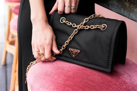 prada pink bag gold chain|Prada tessuto chain bag.